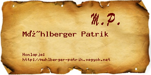 Mühlberger Patrik névjegykártya